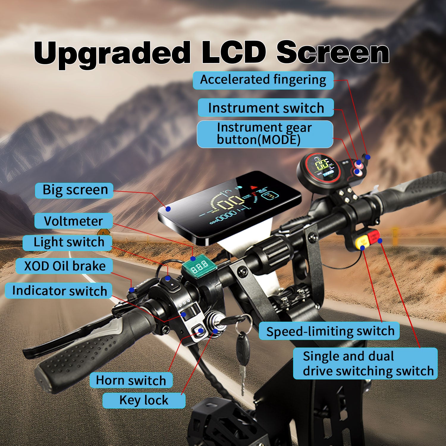 Toursor scooter screen