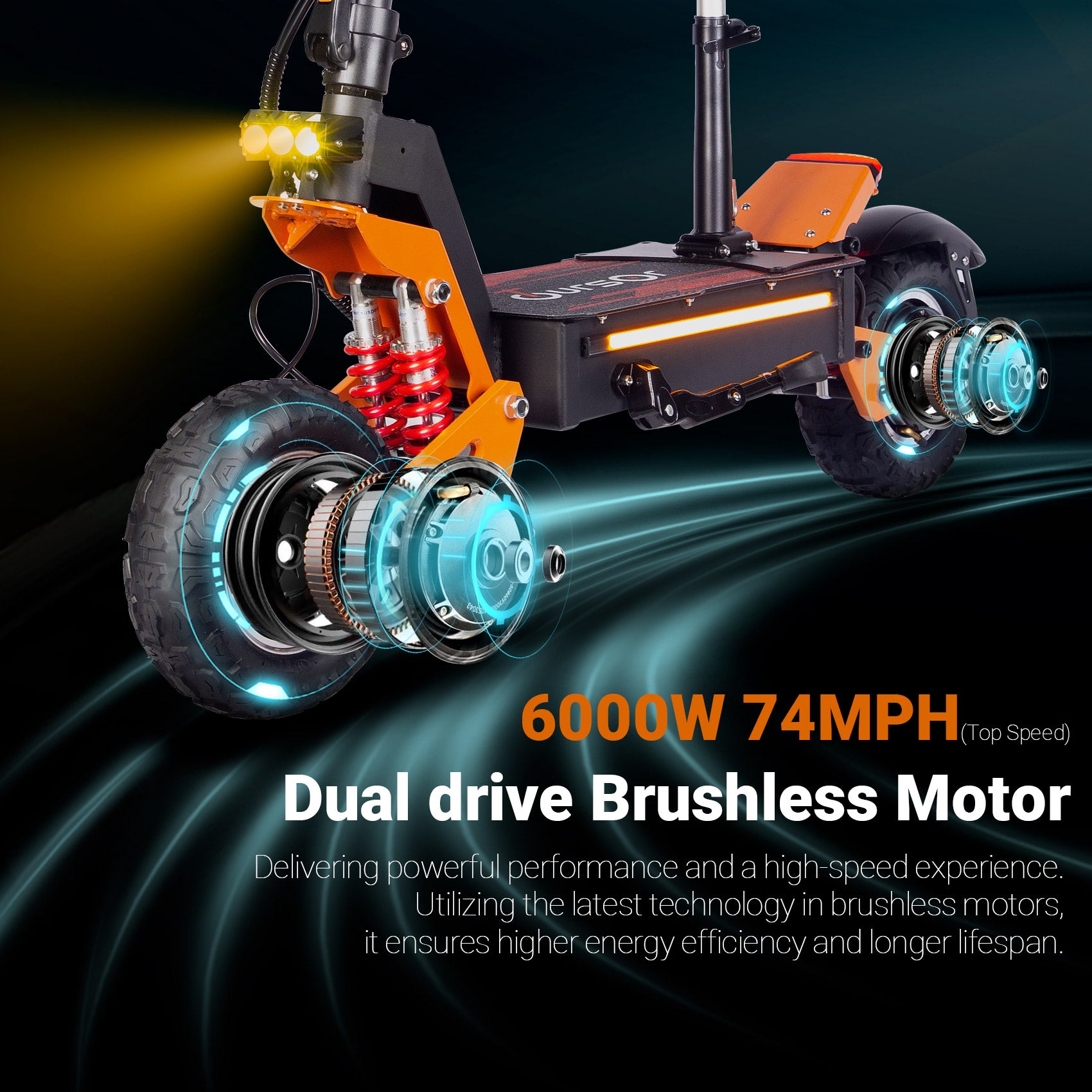 6000w dual drive scooter