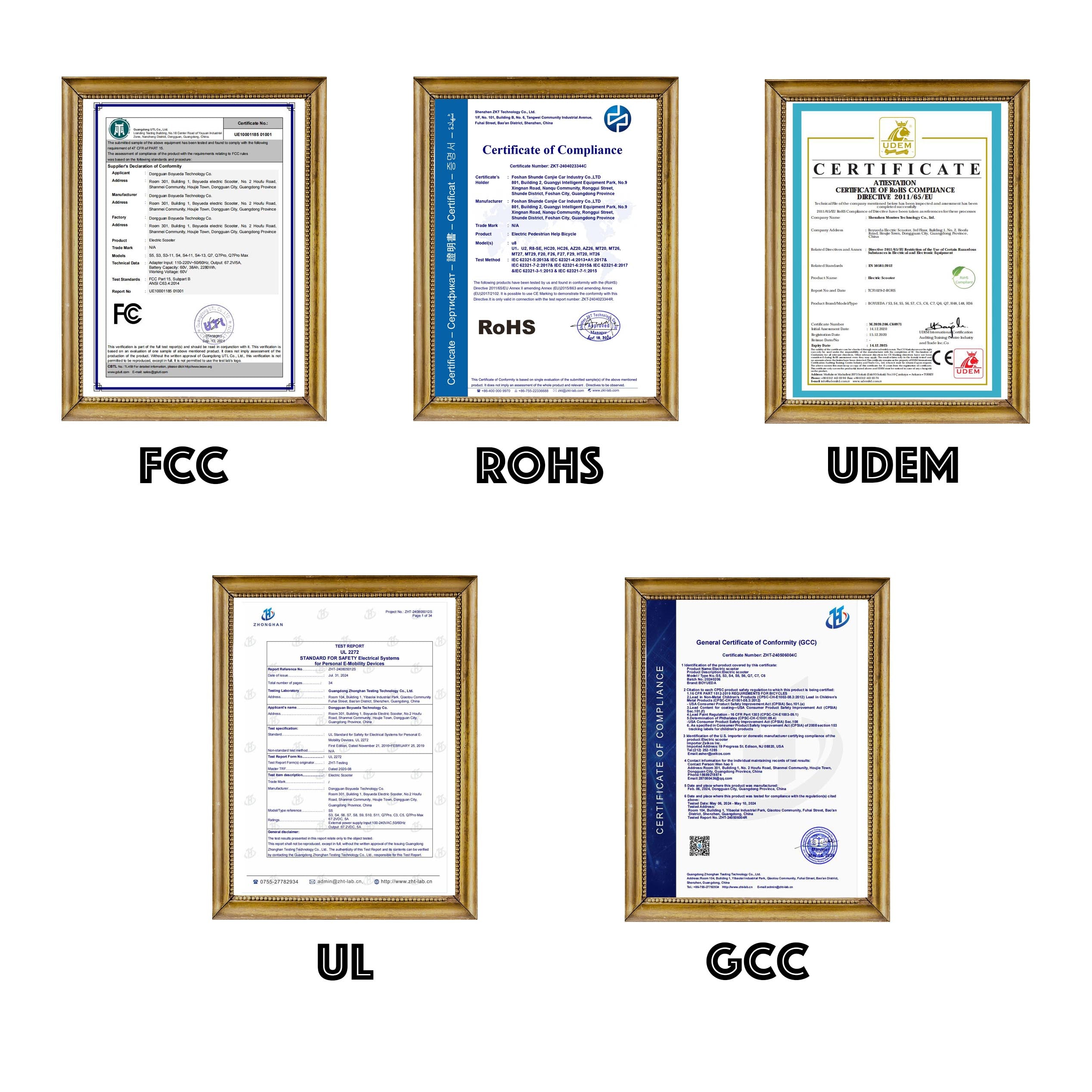 toursor e-scooter certificate